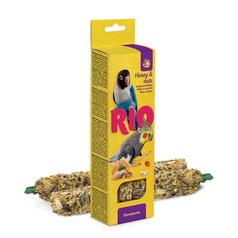 RIO Sticks m. honning og nødder til parakitter | 2x75g